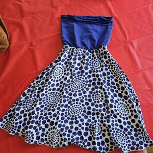 Alice + Olivia Purple and White Polka Dot Vintage Dress Size Xs